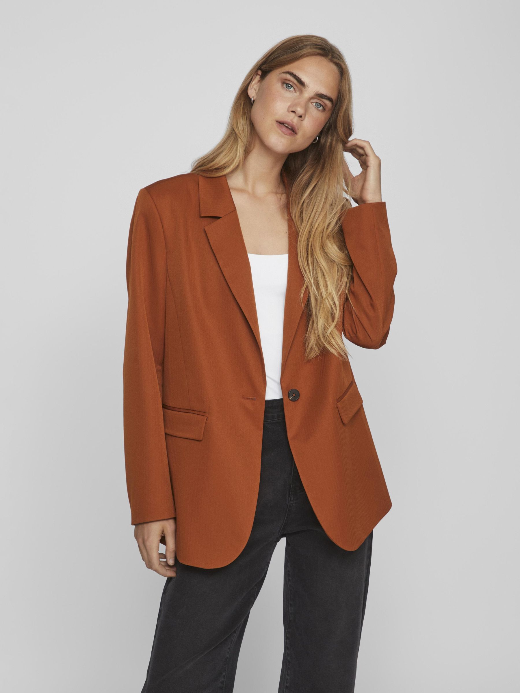 LOOSE FIT BLAZER Brown VILA