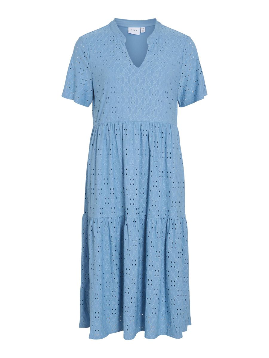VILA KURZARM MIDIKLEID, Blissful Blue, highres - 14109847_BlissfulBlue_001.jpg