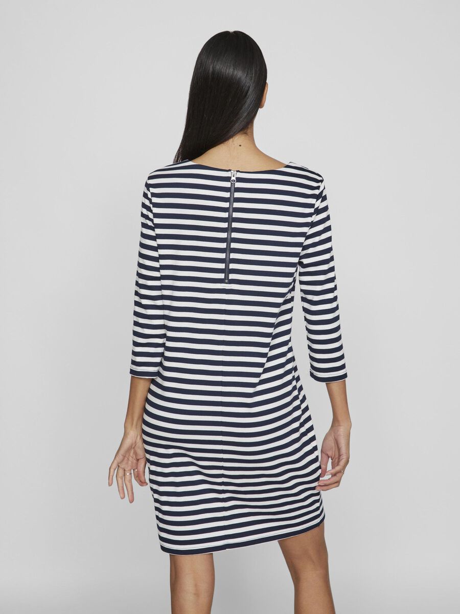 VILA 3/4 SLEEVED SHORT DRESS, Navy Blazer, highres - 14099819_NavyBlazer_1131415_004.jpg