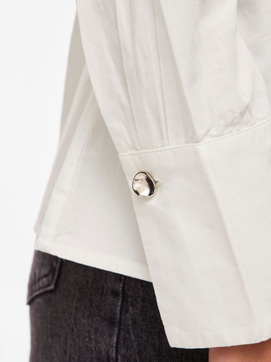 Carousel image - VILUMI WRAP LONG SLEEVED SHIRT, Snow White | 5