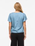 Product image thumbnail - VIBISTA V-NECK SHORT SLEEVED TOP, Coronet Blue | 2