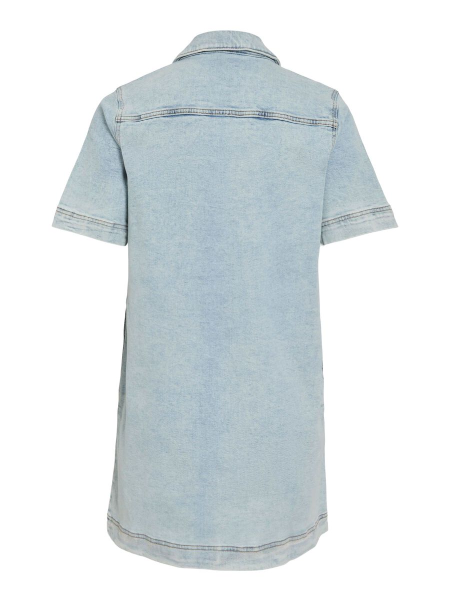 VILA VISOL KORT DENIM JURK, Light Blue Denim, highres - 14106516_LightBlueDenim_002.jpg