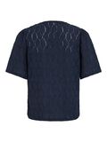 Product image thumbnail - VIMARCELLA V-NECK SHORT SLEEVED TOP, Navy Blazer | 7