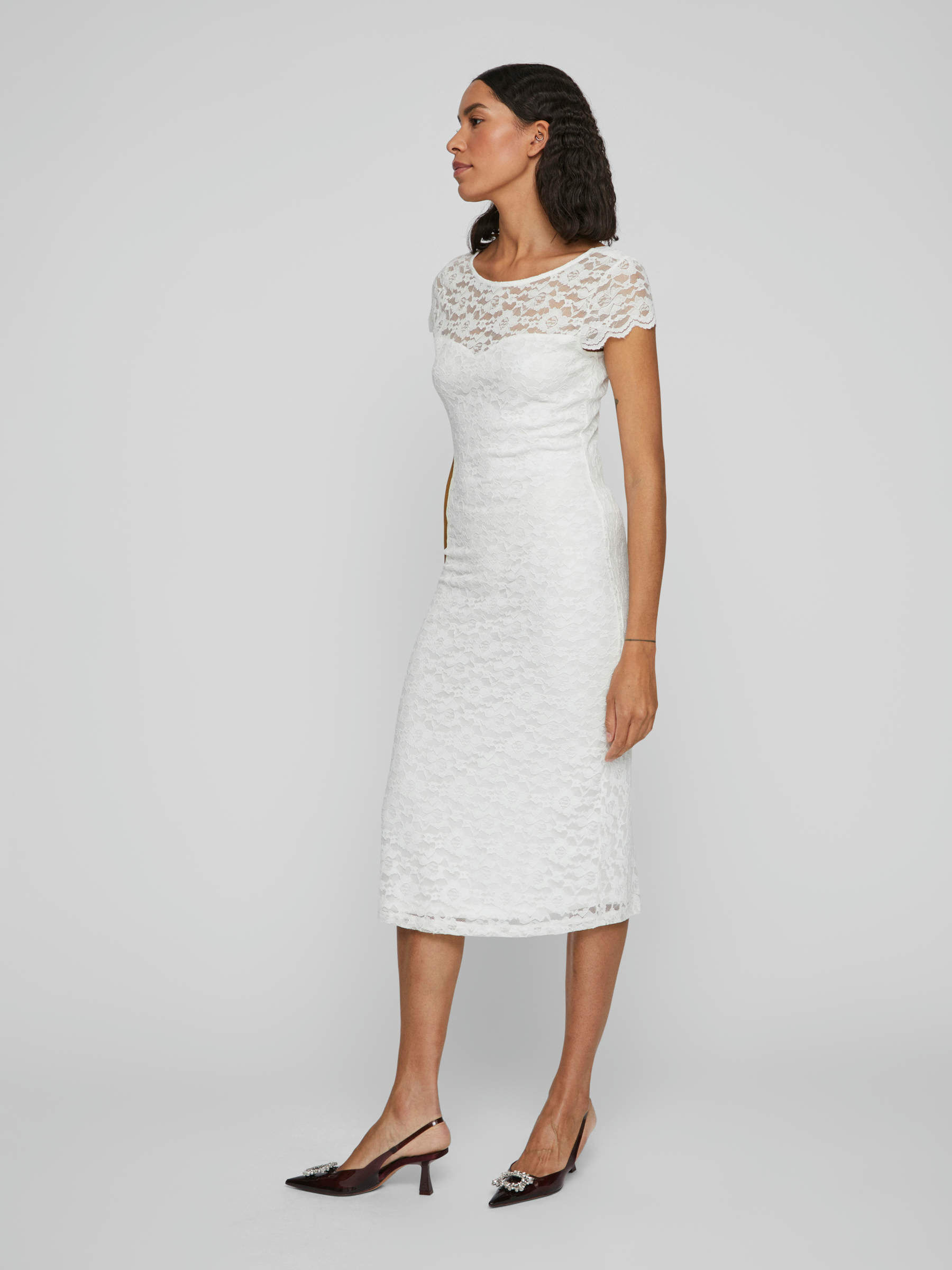 Vila cloud dancer dress top