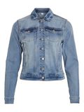 Vila KNAPPFÖRSEDD JEANSJACKA, Light Blue Denim, highres - 14088911_LightBlueDenim_001.jpg