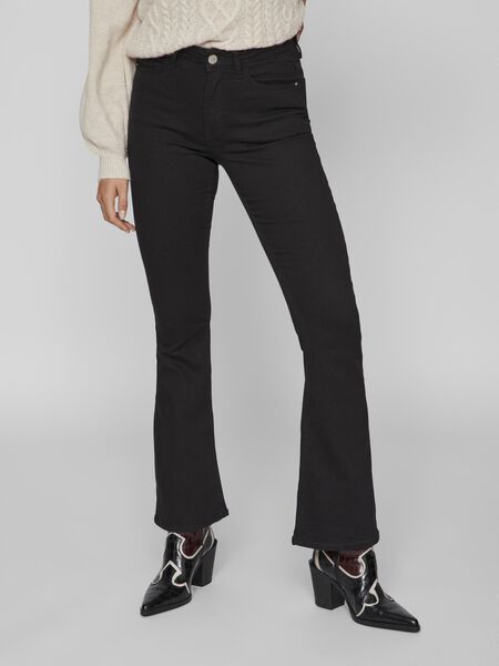 Vila MID RISE FLARED JEANS, Black, highres - 14085688_Black_003.jpg