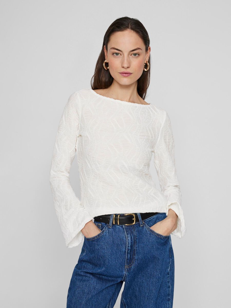 VILA BOATNECK LONG SLEEVED TOP, Cloud Dancer, highres - 14109873_CloudDancer_003.jpg