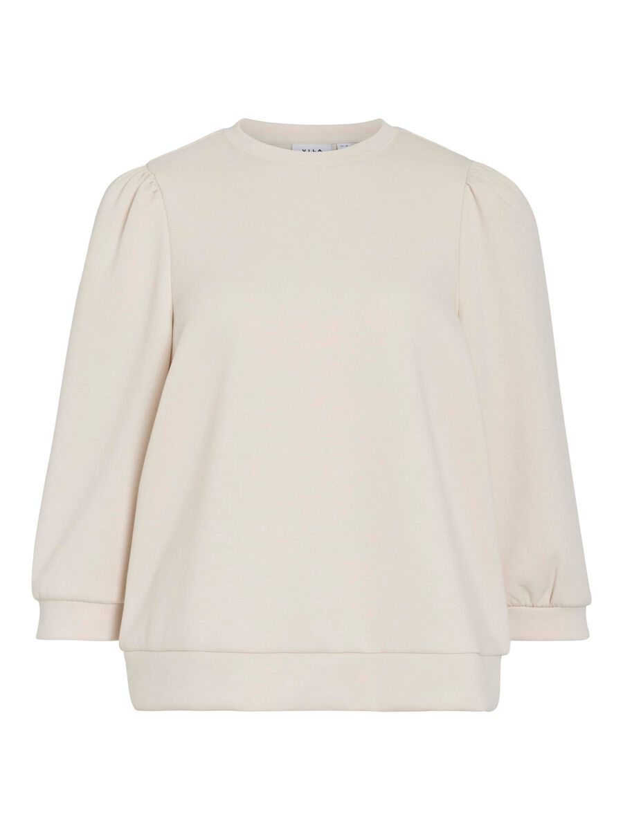 VILA VIREFLECT - MANCHES 3/4 SWEAT-SHIRT, Super Light Natural Melan, highres - 14112387_SuperLightNaturalMelan_001.jpg