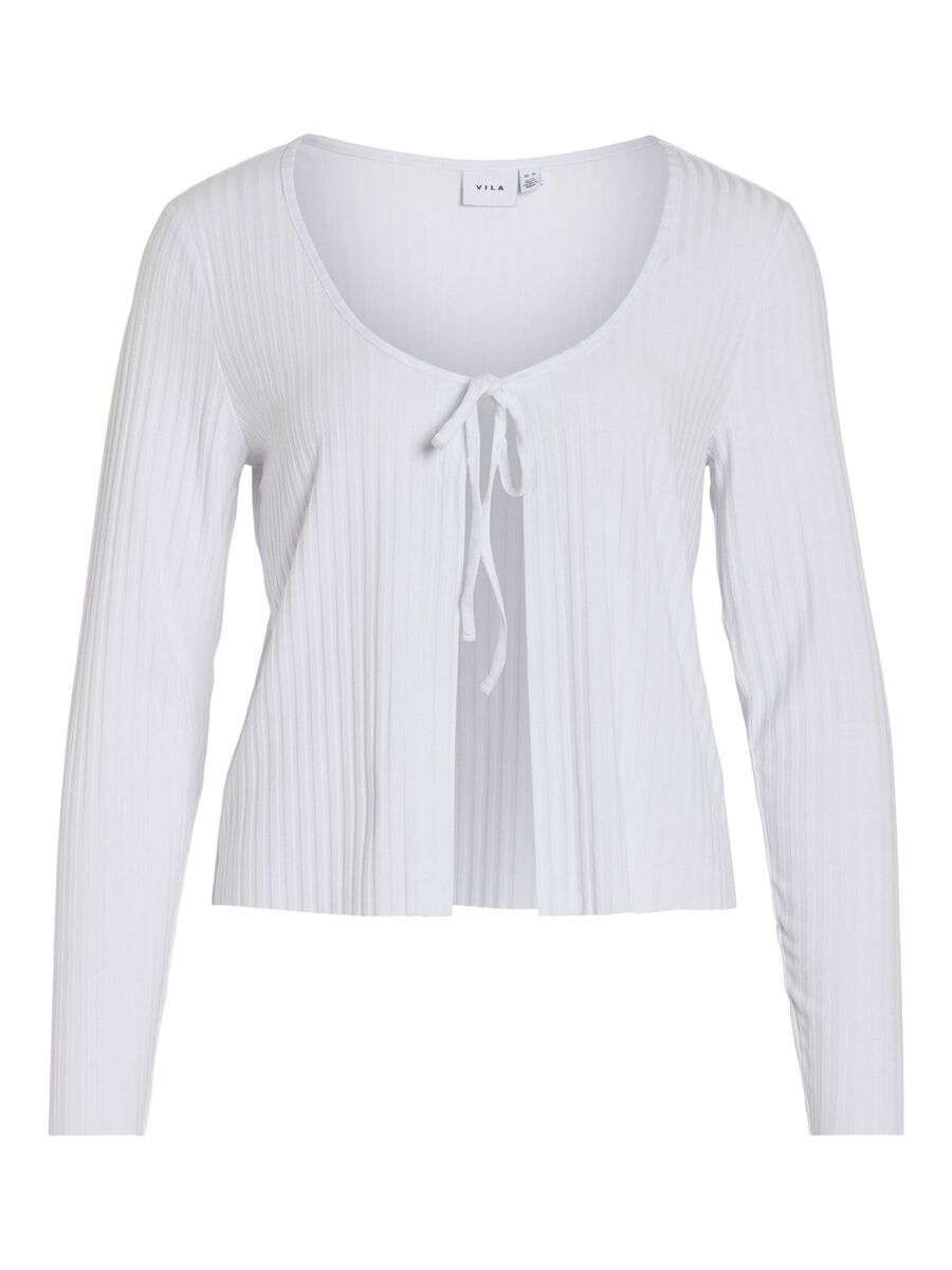 Vila AVEC CORDON DE SERRAGE CARDIGAN, Bright White, highres - 14092022_BrightWhite_001.jpg