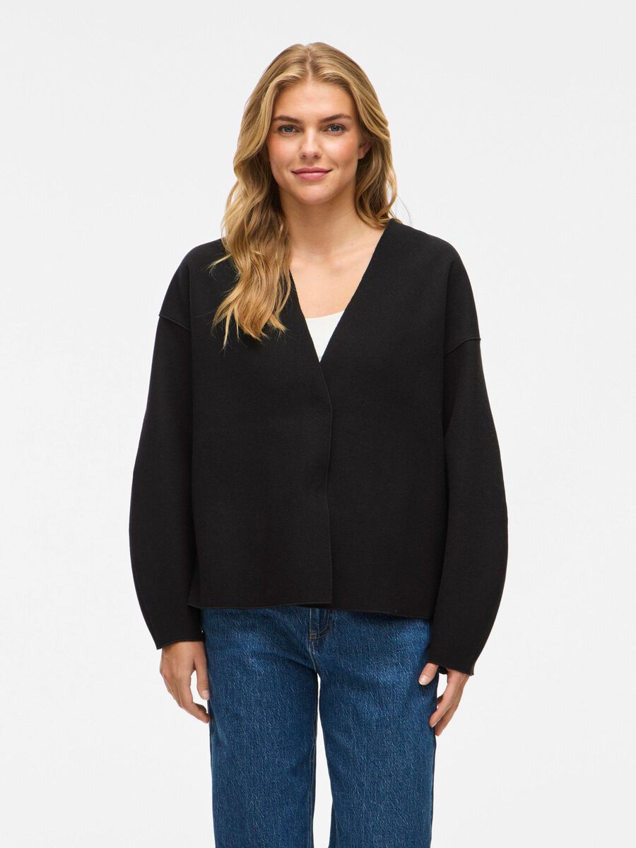VILA VIJUICE V-AUSSCHNITT JACKE, Black, highres - 14101198_Black_003.jpg