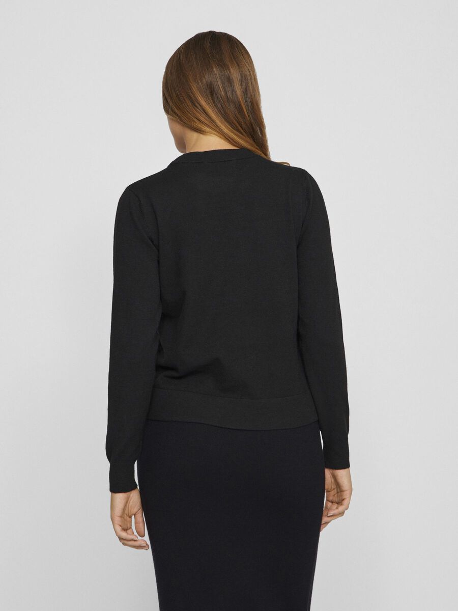 VILA RUNDHALS STRICKPULLOVER, Black, highres - 14102914_Black_004.jpg