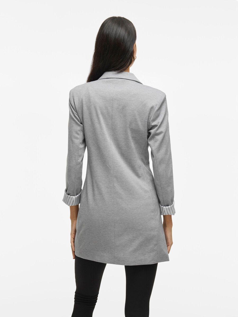 VILA LONG JERSEY BLAZER, Light Grey Melange, highres - 14109501_LightGreyMelange_004.jpg