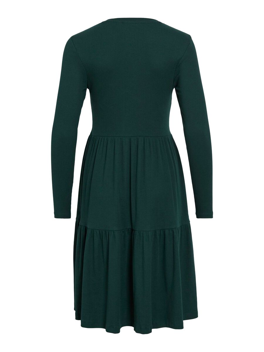 VILA LONG SLEEVED KNEE-LENGTH DRESS, Ponderosa Pine, highres - 14109874_PonderosaPine_002.jpg
