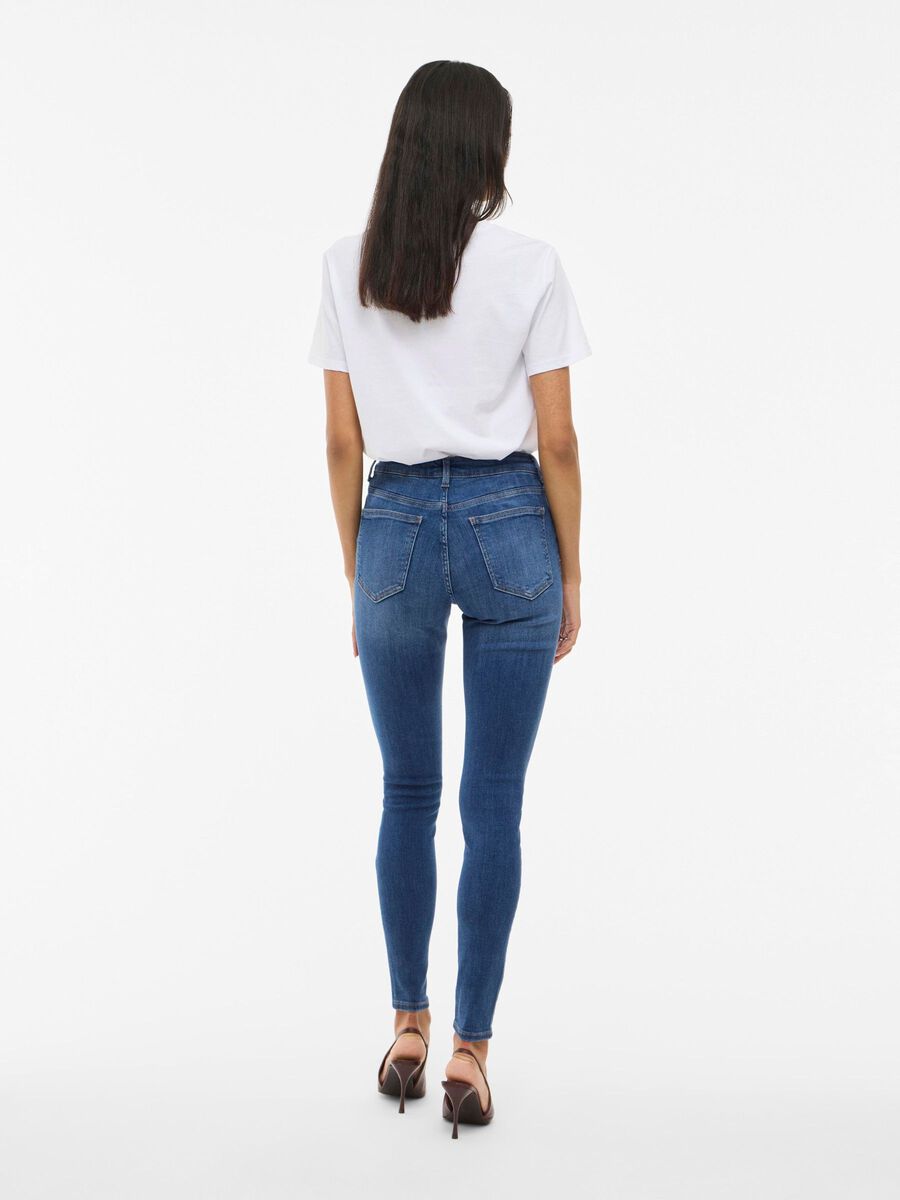 VILA SKINNY FIT-JEANS, Medium Blue Denim, highres - 14109258_MediumBlueDenim_004.jpg