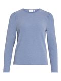 VILA ROUND NECK LONG SLEEVED TOP, Bijou Blue, highres - 14100740_BijouBlue_1136758_001.jpg