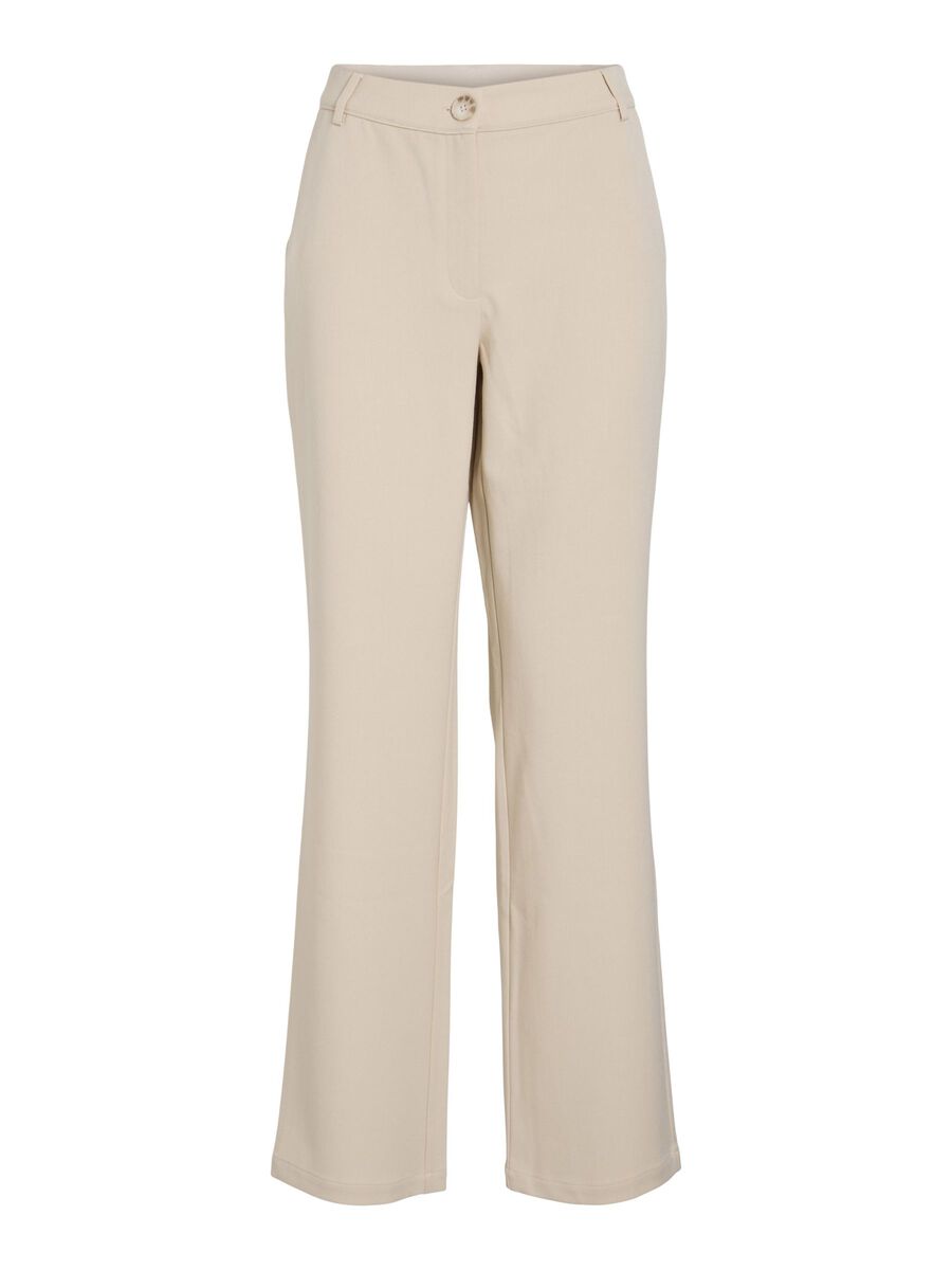 VILA MID RISE STRAIGHT-LEG TROUSERS, Sandshell, highres - 14104204_Sandshell_001.jpg