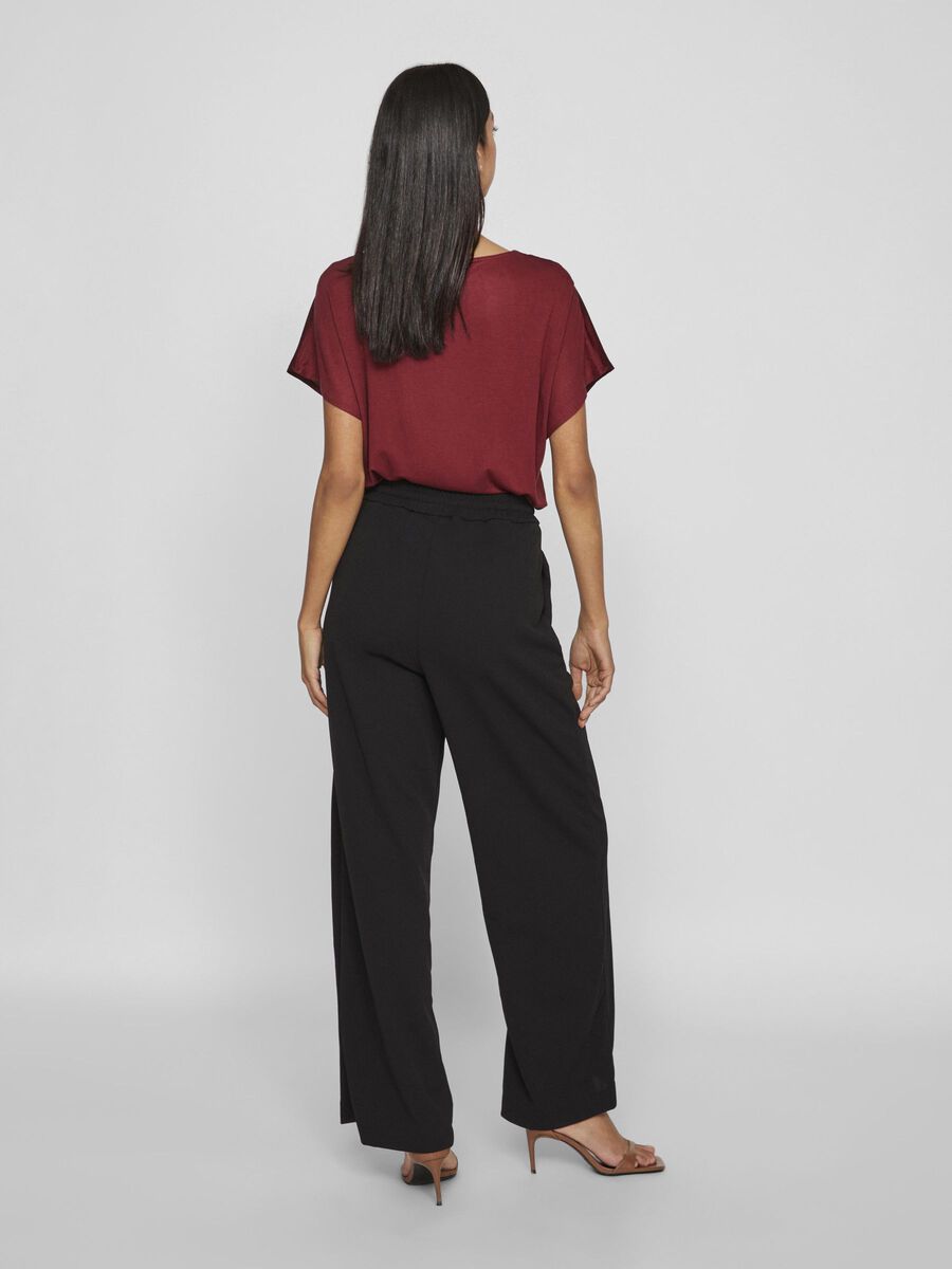 VILA VICLUA HIGH WAIST HOSE MIT WEITEM BEIN, Black Beauty, highres - 14095436_BlackBeauty_004.jpg