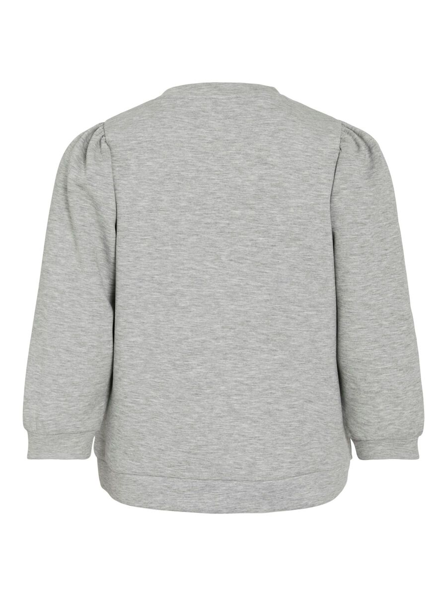 VILA VIREFLECT 3/4 SLEEVED SWEATSHIRT, Light Grey Melange, highres - 14112387_LightGreyMelange_002.jpg