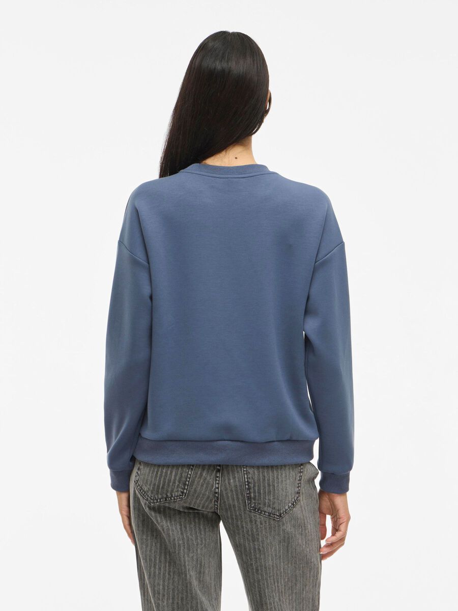 VILA VISANDY BASIC SWEATSHIRT, Vintage Indigo, highres - 14103140_VintageIndigo_004.jpg