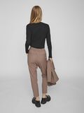 Vila SLIM FIT HIGH WAISTED TROUSERS, Brown Lentil, highres - 14087406_BrownLentil_004.jpg