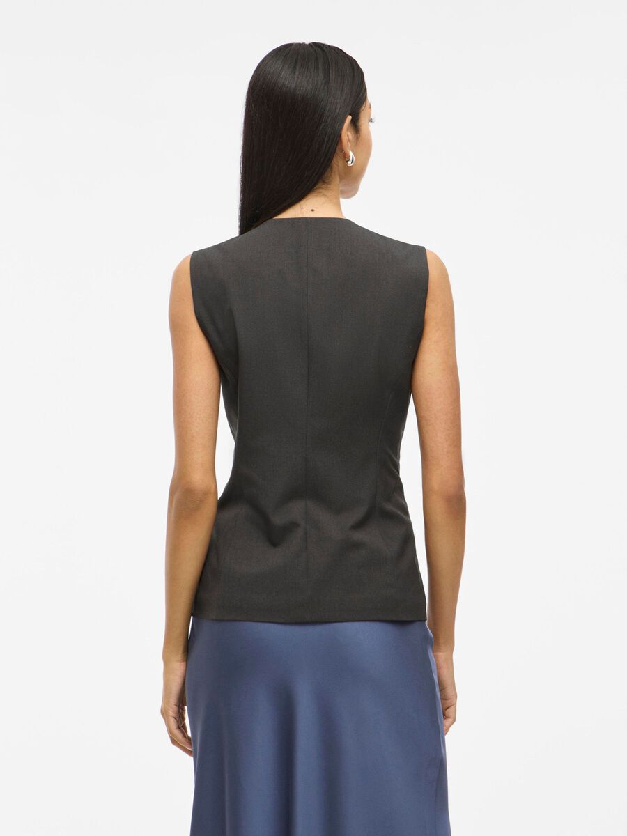 VILA VIAMOI SKRÆDDERSYET VEST, Dark Grey Melange, highres - 14107587_DarkGreyMelange_004.jpg