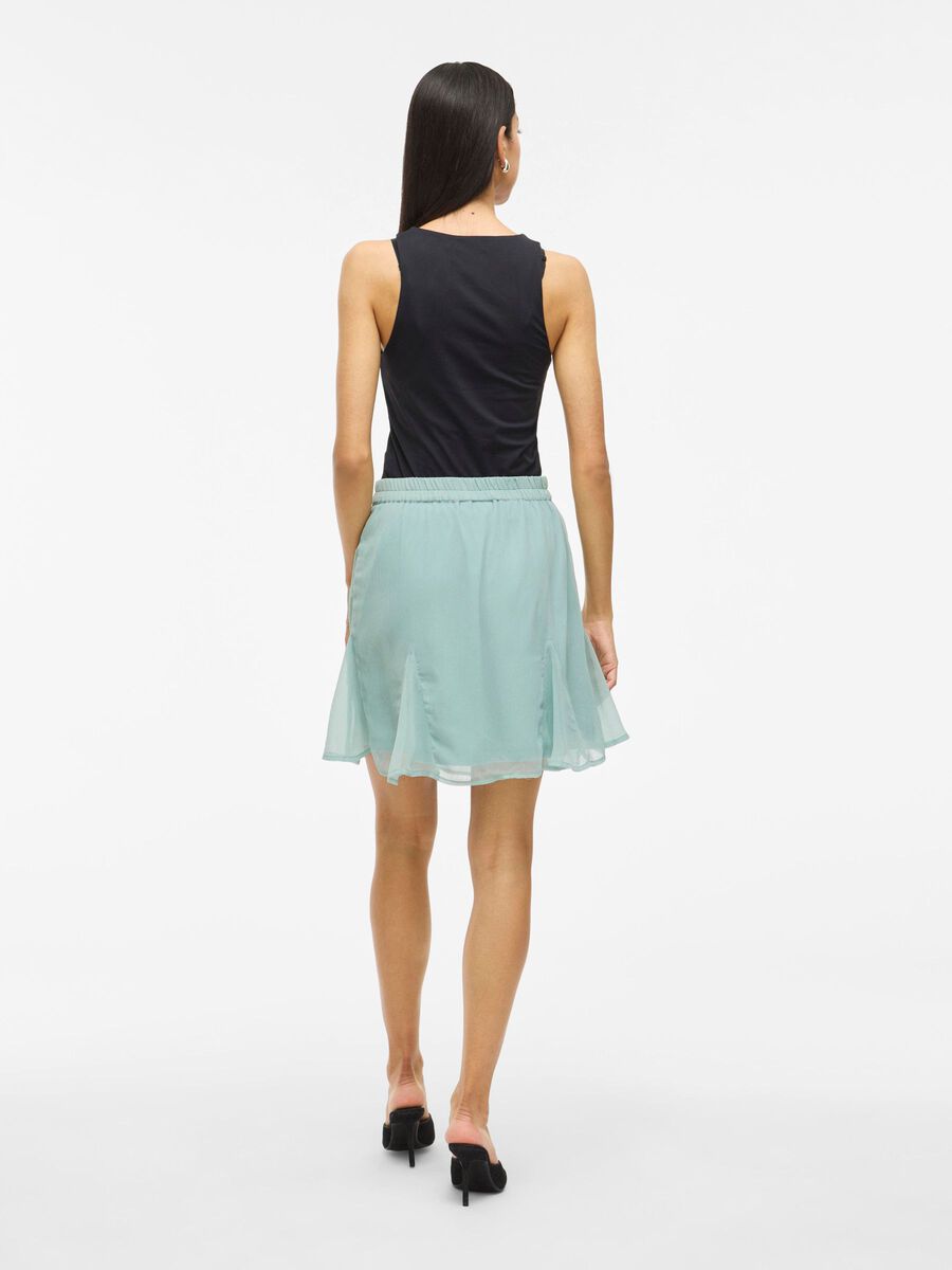 VILA HIGH WAISTED MINI SKIRT, Blue Surf, highres - 14071753_BlueSurf_004.jpg