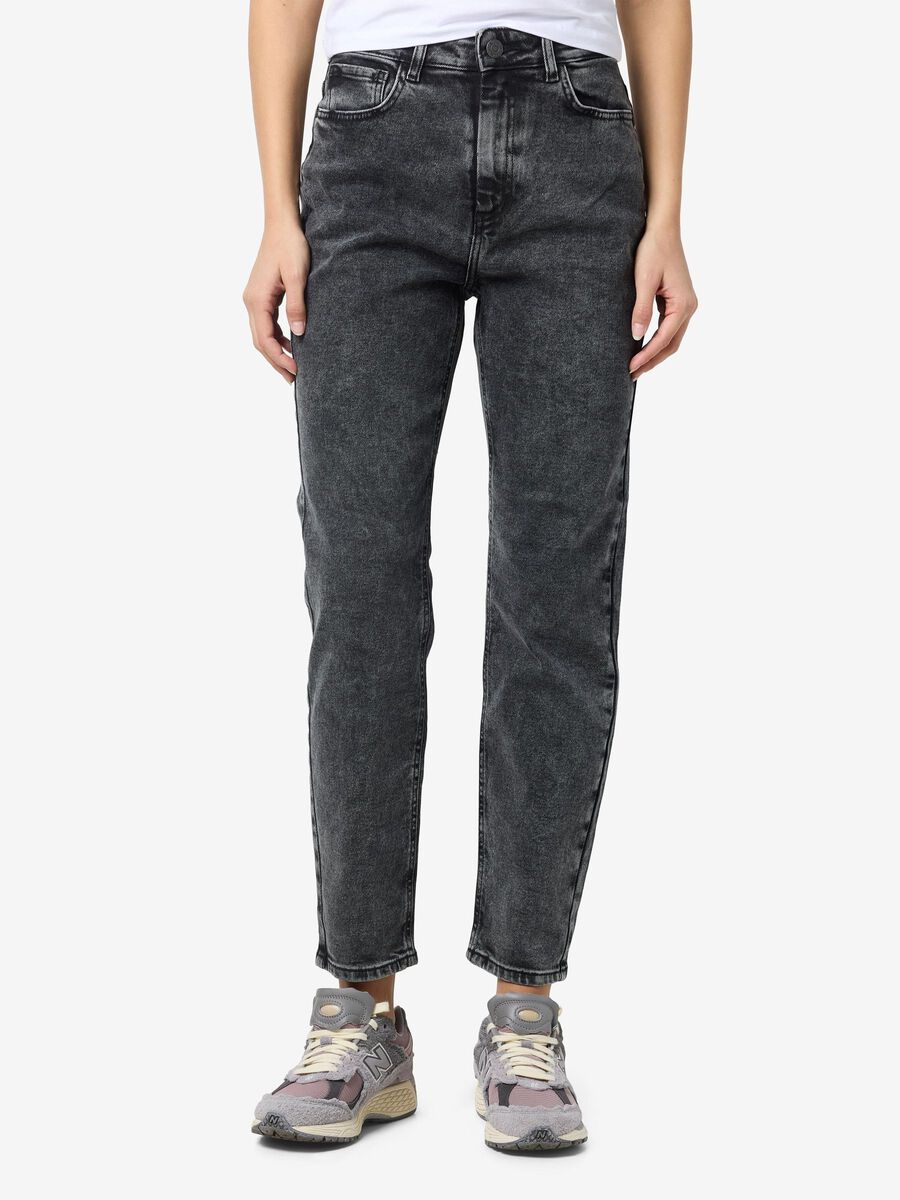 Noisy May NMMONI CROPPED STRAIGHT FIT JEANS, Dark Grey Denim, highres - 27031028_DarkGreyDenim_003.jpg