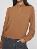 VILA HIGH NECK LONG SLEEVED TOP, Argan Oil, highres - 14109876_ArganOil_006.jpg