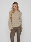 Vila DETAILED KNITTED PULLOVER, Natural Melange, highres - 14075366_NaturalMelange_003.jpg
