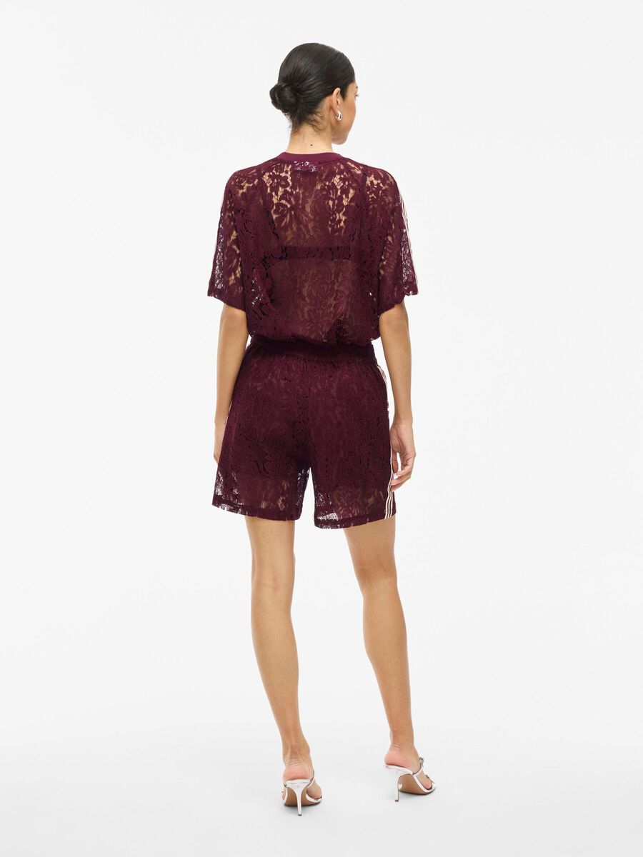 VILA VIOLINE LACE HIGH WAISTED SHORTS, Fig, highres - 14114792_Fig_004.jpg