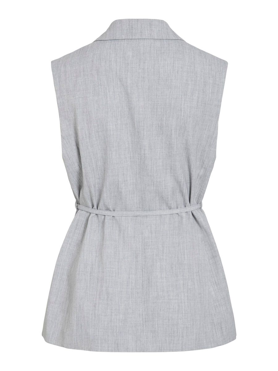 VILA TAILORED WAISTCOAT, Light Grey Melange, highres - 14104265_LightGreyMelange_002.jpg