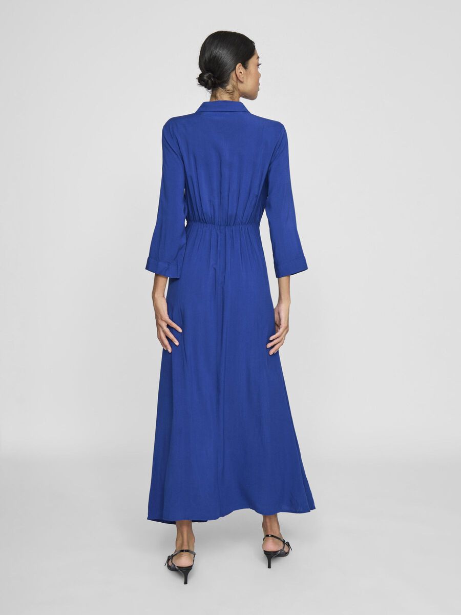 VILA MAXI SHIRT DRESS, Mazarine Blue, highres - 14106623_MazarineBlue_004.jpg
