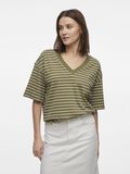VILA V-NECK SHORT SLEEVED TOP, Capulet Olive, highres - 14103325_CapuletOlive_1175962_003.jpg