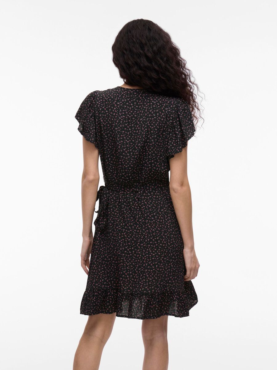 VILA VIABIA SHORT WRAP DRESS, Black, highres - 14111010_Black_1227087_004.jpg