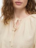 VILA TIE-NECK SHORT SLEEVED TOP, Birch, highres - 14102609_Birch_006.jpg