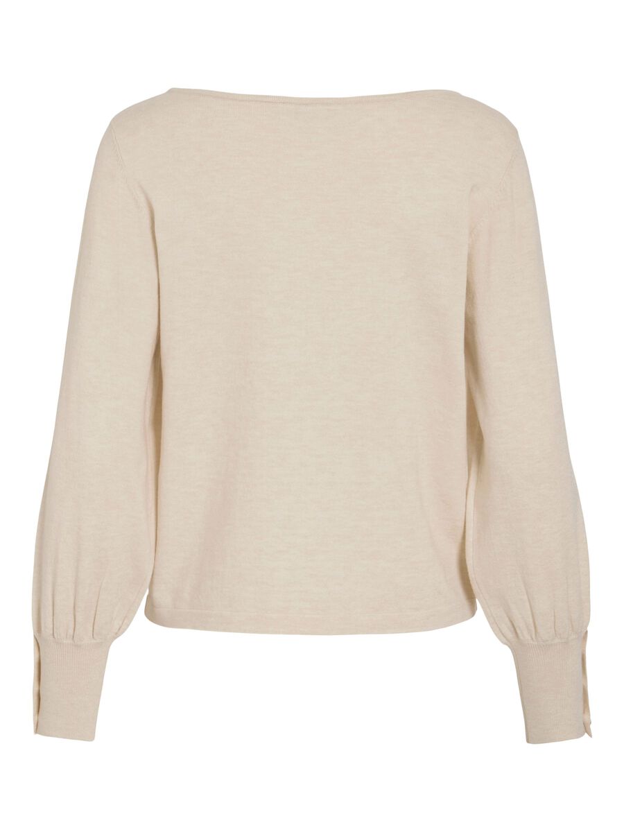 Carousel image - VIAMANDA BOATNECK KNITTED PULLOVER, Super Light Natural Melan | 6
