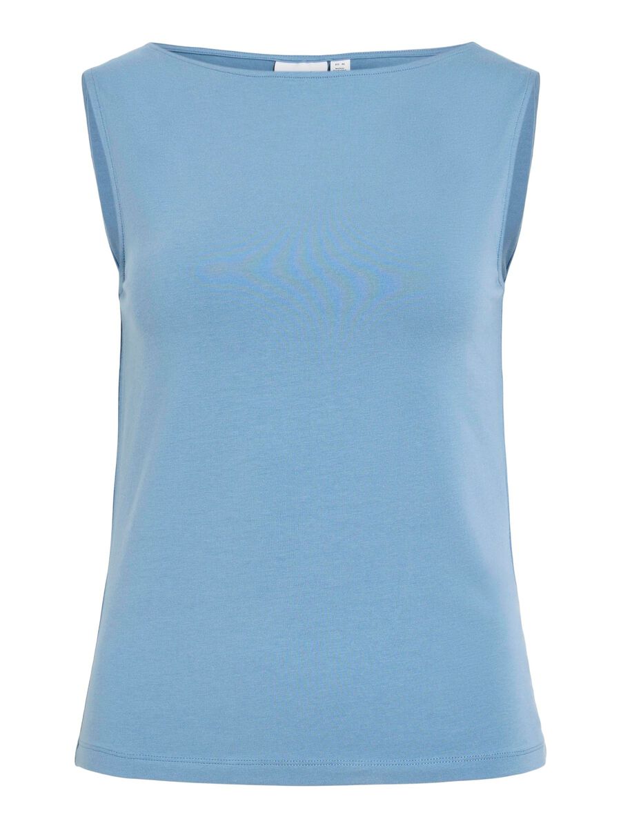VILA BOATNECK SLEEVELESS TOP, Coronet Blue, highres - 14109693_CoronetBlue_001.jpg