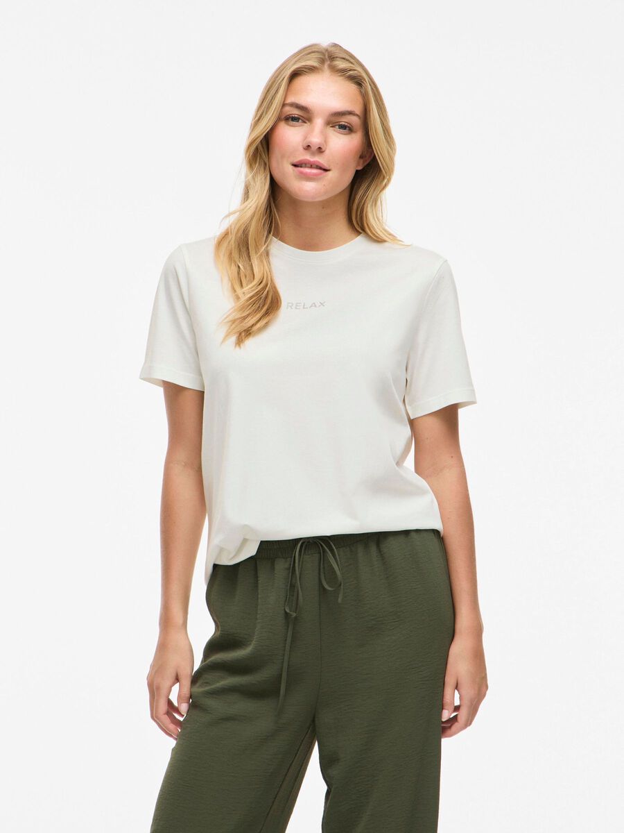 VILA VISYBIL ROUND NECK T-SHIRT, Snow White, highres - 14107367_SnowWhite_1187977_003.jpg