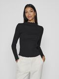 VILA HIGH NECK LONG SLEEVED TOP, Black, highres - 14109875_Black_003.jpg
