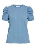 Product image thumbnail - VIANINE ROUND NECK SHORT SLEEVED TOP, Blue Shadow | 6