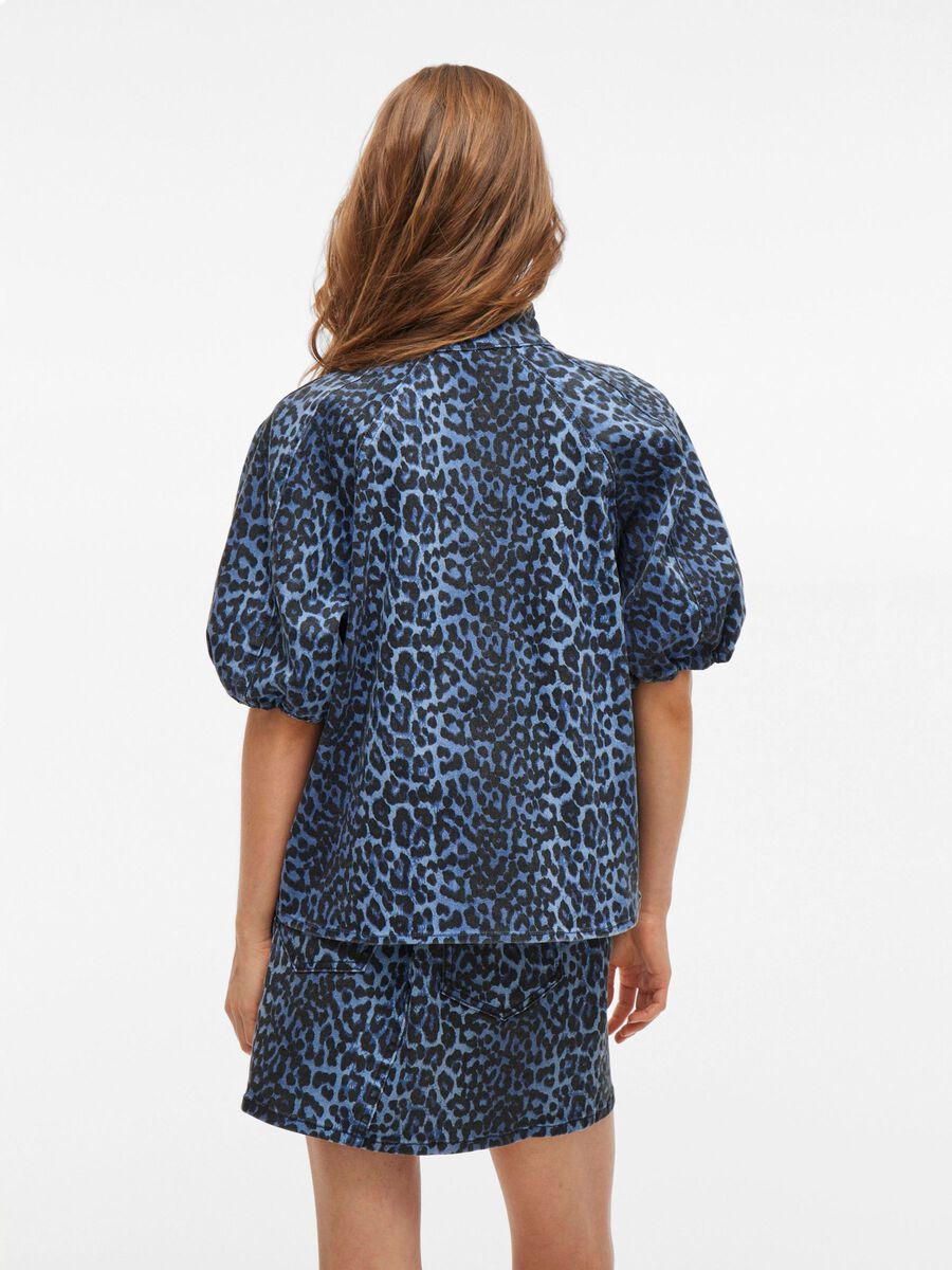 VILA DENIM SHORT SLEEVED TOP, Regatta, highres - 14109255_Regatta_1205890_004.jpg
