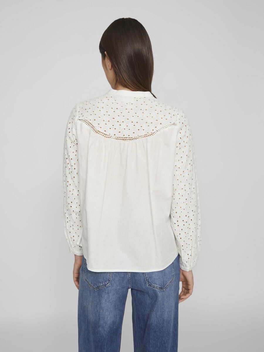 VILA EMBROIDERED LONG SLEEVED TOP, Egret, highres - 14094374_Egret_004.jpg