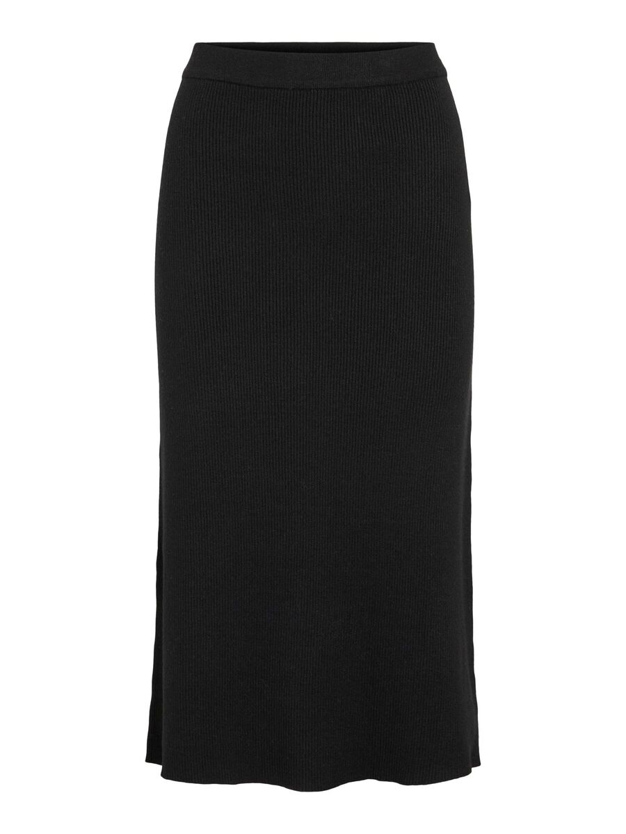 VILA VICOMFY KNIT MIDI SKIRT, Black, highres - 14084329_Black_001.jpg