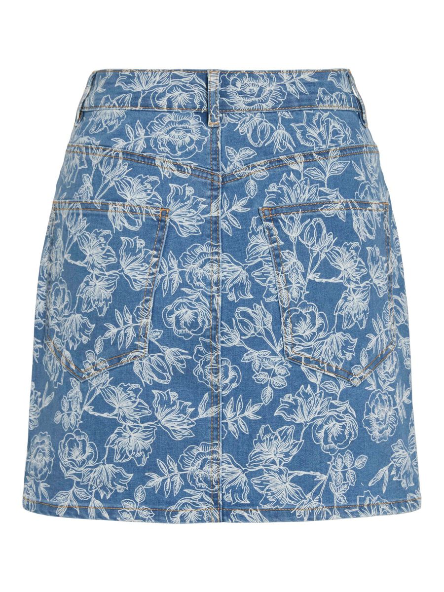 VILA VICHIA DENIM MINI SKIRT, Medium Blue Denim, highres - 14111054_MediumBlueDenim_1228544_002.jpg