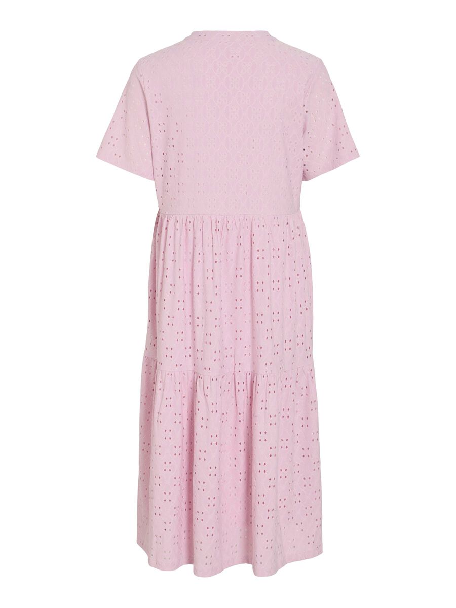 VILA SHORT SLEEVED MIDI DRESS, Winsome Orchid, highres - 14109847_WinsomeOrchid_002.jpg