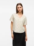 VILA VIPRISILLA SHORT SLEEVED TOP, Super Light Natural Melan, highres - 14105063_SuperLightNaturalMelan_1169751_007.jpg