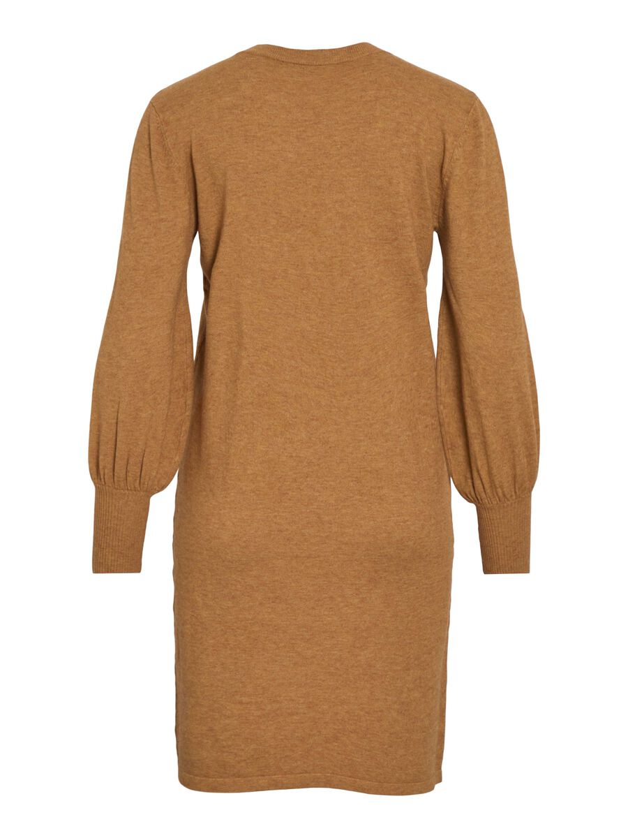 VILA STRIKKET KORT KJOLE, Pumpkin Spice, highres - 14102916_PumpkinSpice_002.jpg