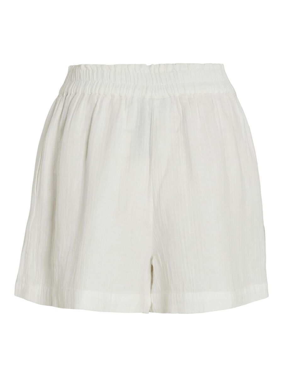VILA HIGH WAIST BAUMWOLL SHORTS, Cloud Dancer, highres - 14089489_CloudDancer_002.jpg
