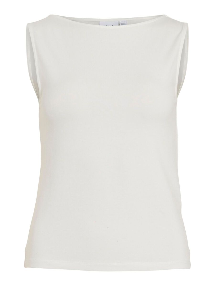 VILA BOATNECK SLEEVELESS TOP, Snow White, highres - 14109693_SnowWhite_001.jpg