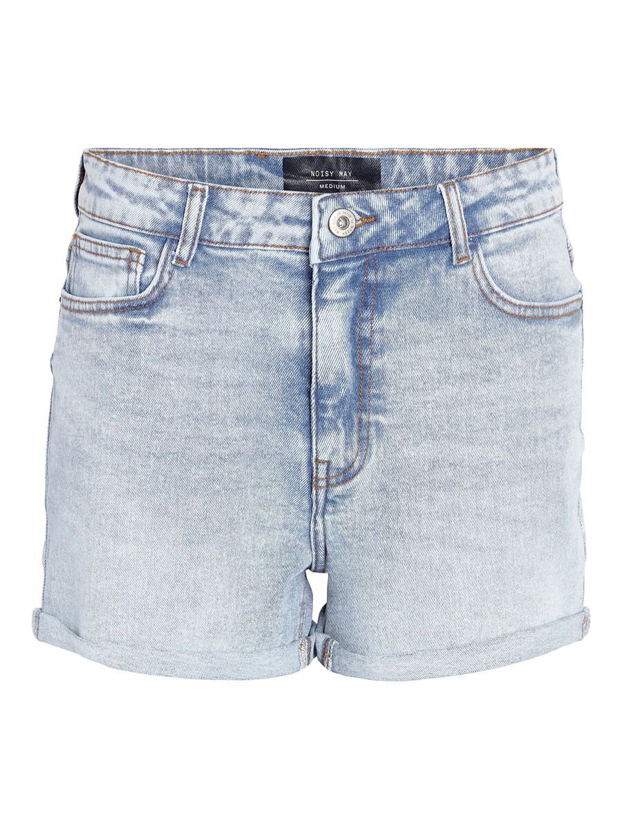 Noisy May HIGH-WAISTED DENIM SHORTS, Light Blue Denim, highres - 27029490_LightBlueDenim_001.jpg